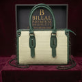 The Emerald Weave - Two-Tone Structured Tote