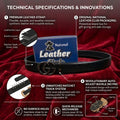 Sleek Black PU Leather Automatic Ratchet Belt with Black Accent Buckle