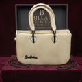 The Cream Diamond - Elegant Structured Shoulder Bag